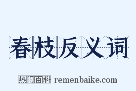 春枝反义词是什么意思的图片